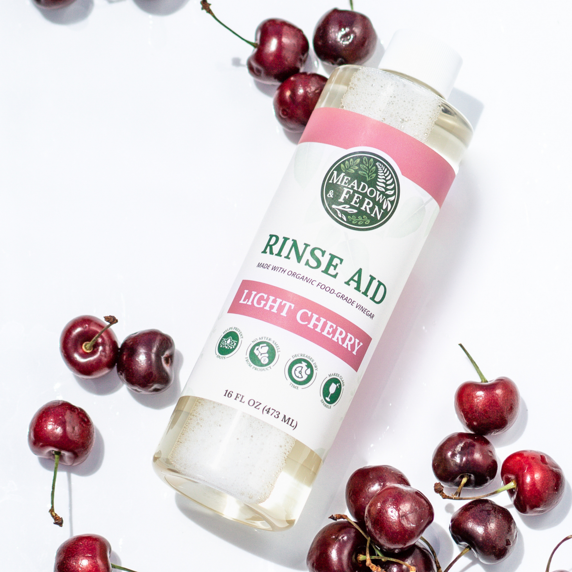 Organic Rinse Aid for Automatic Dishwashers - 16 Oz / Light Cherry